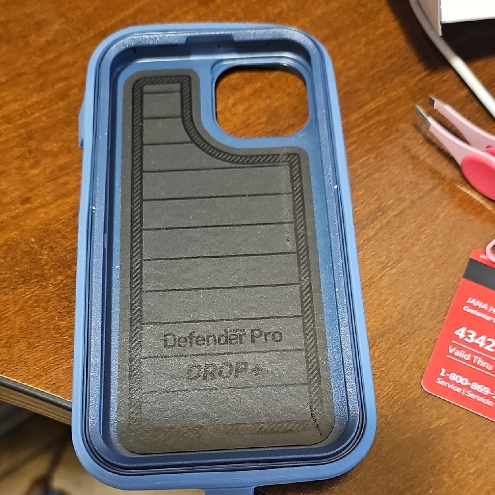 OtterBox Blue and Black Rugged Phone Case for I phone 14 pro